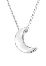 felicitous tiny moon silver baby necklace